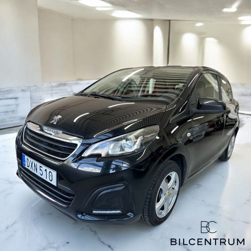 Svart Begagnad 2014 Peugeot 108 Halvkombi | 48 900 kr (Superpris) - Bild 1/4