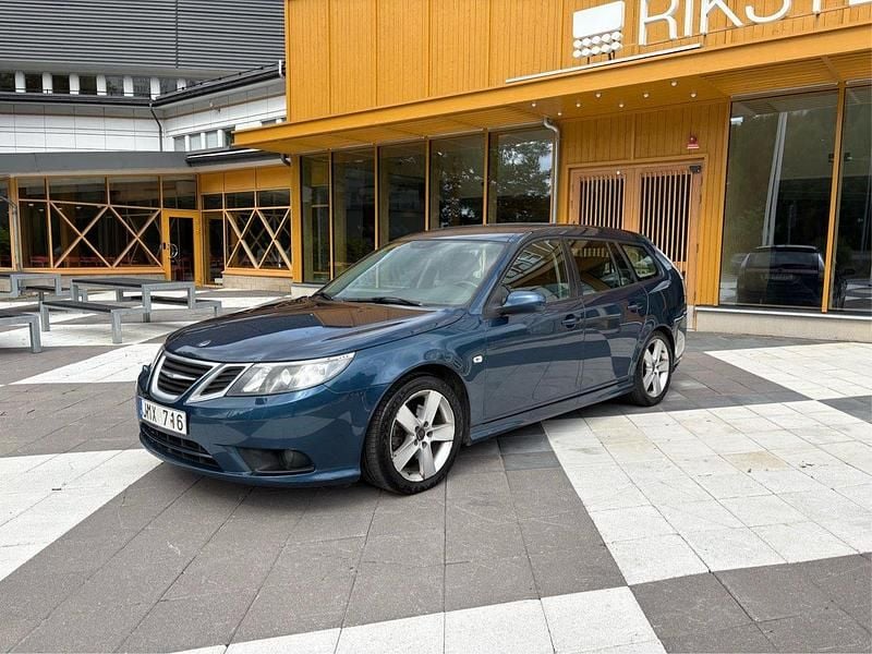 Blå Begagnad 2009 Saab 9-3 Vector Kombi | 29 900 kr (Superpris) - Bild 1/4