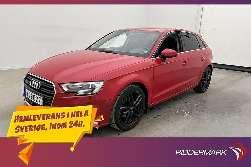 Röd Begagnad 2017 Audi A3 Sportback Proline Halvkombi | 169 800 kr (Marknadspris) - Bild 1/3