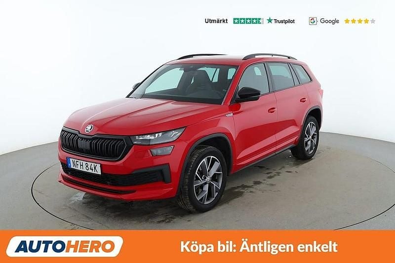 Röd Begagnad 2022 Skoda Kodiaq SportLine SUV | 345 000 kr (Marknadspris) - Bild 1/4