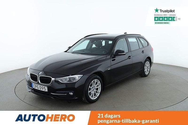 Svart Begagnad 2015 BMW 318 Sport Line Kombi | 132 000 kr (Bra pris) - Bild 1/4