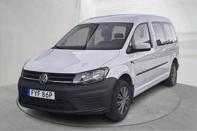 Vit Begagnad 2020 VW Caddy Minibuss | 299 000 kr - Bild 1/4