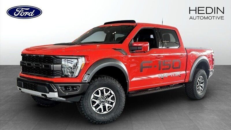 Orange Begagnad 2023 Ford F-150 Raptor Pickup | 1 243 750 kr (Marknadspris) - Bild 1/4