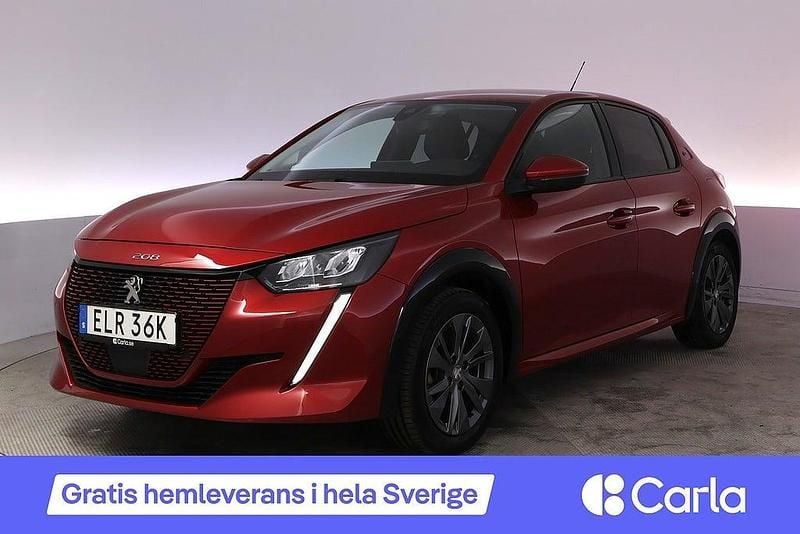 Begagnad Peugeot e-208 Allure 100 kW (136 HK) 2021 Röd Halvkombi