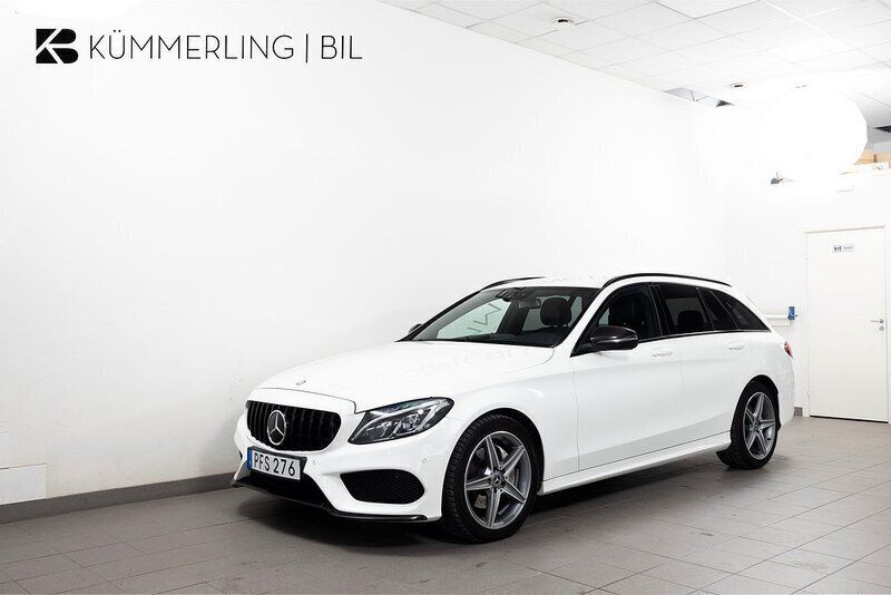 Vit Begagnad 2017 Mercedes C220 AMG Kombi | 224 900 kr (Marknadspris) - Bild 1/4