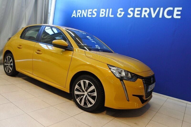 Gul Begagnad 2019 Peugeot 208 Active Halvkombi | 109 900 kr (Marknadspris) - Bild 1/4
