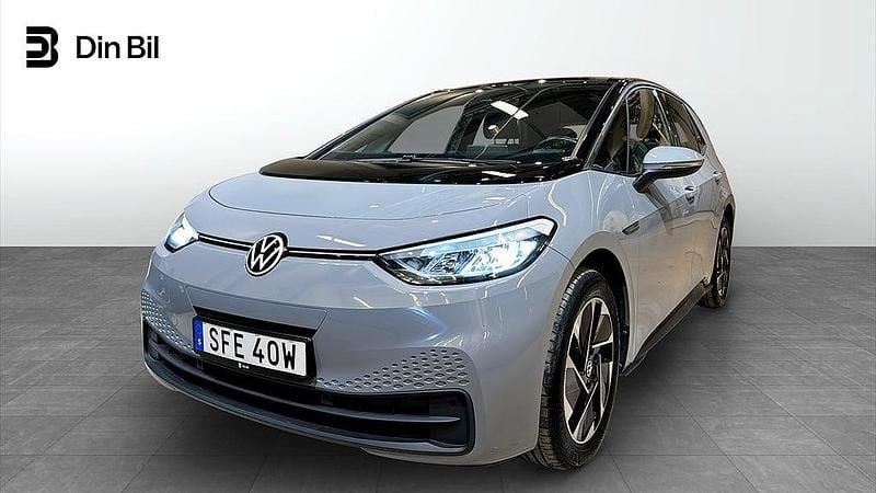 Moonstone grey black Begagnad 2022 VW ID.3 Comfortline Halvkombi | 279 900 kr (Marknadspris) - Bild 1/4