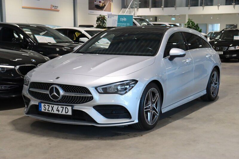Silver Begagnad 2020 Mercedes CLA200 Shooting Brake AMG Kombi | 244 900 kr (Marknadspris) - Bild 1/4