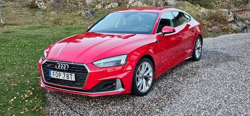 Begagnad Audi A5 Sportback 265 HK (194 kW) 2021 Tangoröd metallic Halvkombi