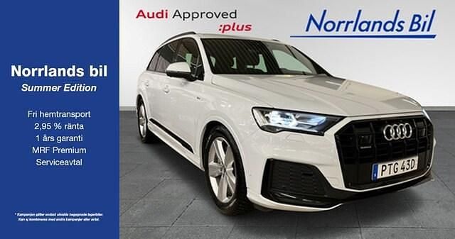 Vit Begagnad 2021 Audi Q7 S-Line SUV | 629 000 kr - Bild 1/4