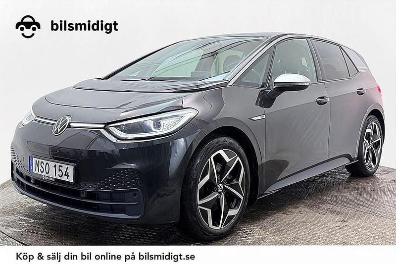 Begagnad VW ID.3 Pro 150 kW (204 HK) 2020 Mörkgrå Halvkombi