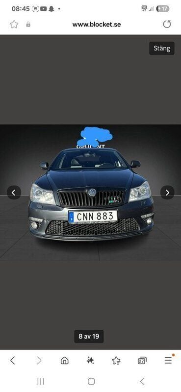 Grå Begagnad 2011 Skoda Octavia RS Halvkombi | 84 900 kr (Bra pris) - Bild 1/4