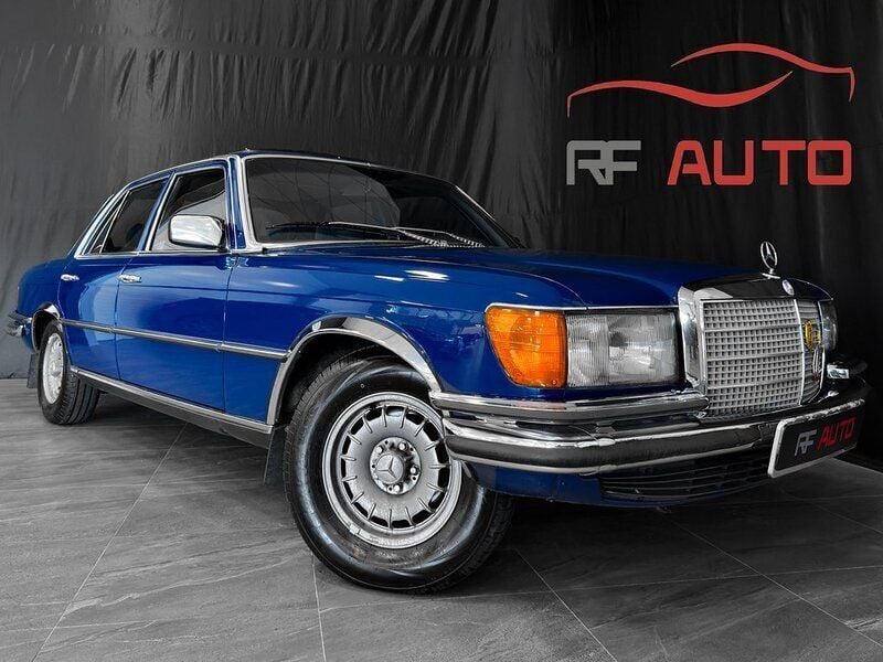 Blå Begagnad 1975 Mercedes S450 SE Sedan | 139 900 kr - Bild 1/4