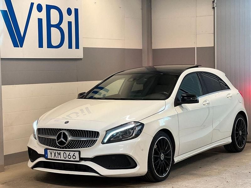 Vit Begagnad 2017 Mercedes A200 AMG Halvkombi | 179 900 kr (Lite dyr) - Bild 1/4