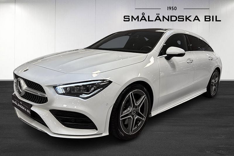 Vit Begagnad 2019 Mercedes CLA200 Shooting Brake AMG Kombi | 299 000 kr (Marknadspris) - Bild 1/4