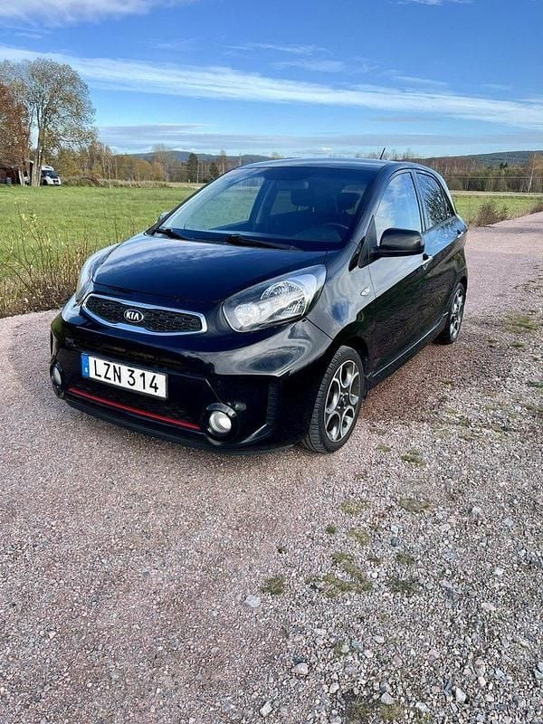 Svart Begagnad 2015 Kia Picanto Halvkombi | 55 000 kr (Bra pris) - Bild 1/4