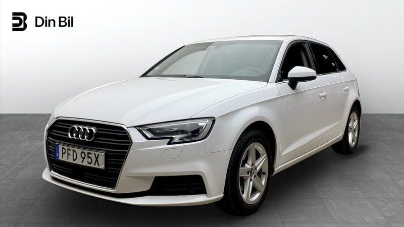 Vit Begagnad 2019 Audi A3 Sportback Proline Halvkombi | 204 000 kr (Marknadspris) - Bild 1/4