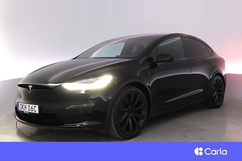 Svart Begagnad 2022 Tesla Model X Plaid SUV | 816 900 kr (Bra pris) - Bild 1/4