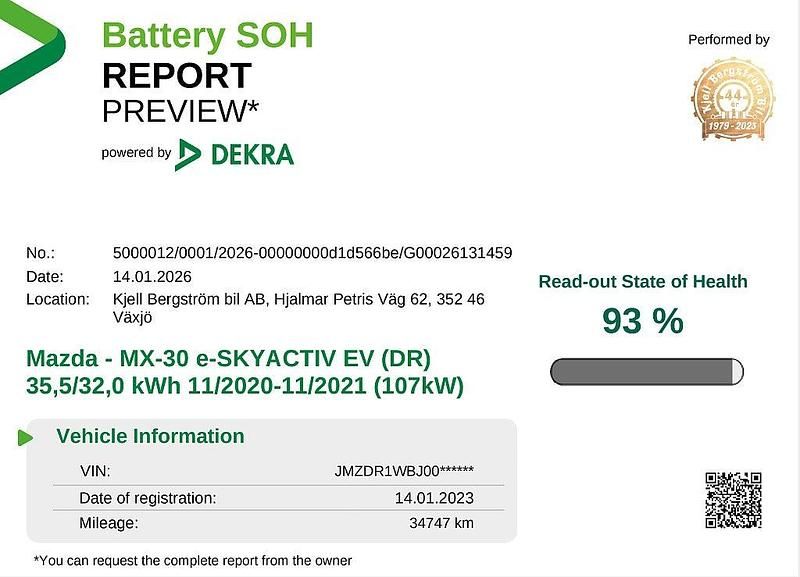 Begagnad Mazda MX30 105 kW (143 HK) 2022 Vit SUV