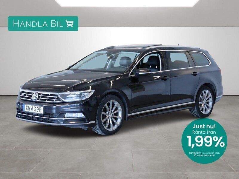 Svart Begagnad 2019 VW Passat R-line Kombi | 239 900 kr (Marknadspris) - Bild 1/4