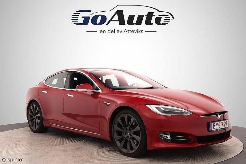 Röd Begagnad 2018 Tesla Model S Halvkombi | 259 900 kr (Marknadspris) - Bild 1/4