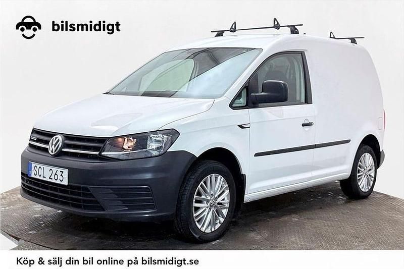 Vit Begagnad 2018 VW Caddy Minibuss | 99 900 kr (Superpris) - Bild 1/3
