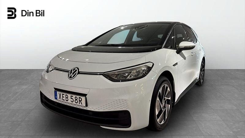 Vit Begagnad 2022 VW ID.3 Pro Performance Halvkombi | 279 900 kr (Lite dyr) - Bild 1/4