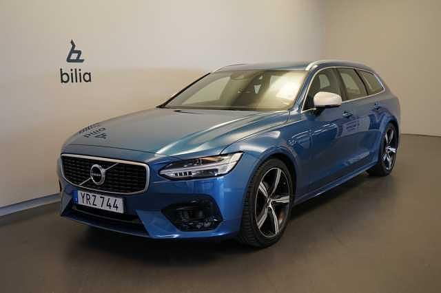 Blå Begagnad 2018 Volvo V90 R-Design Kombi | 339 500 kr (Marknadspris) - Bild 1/4