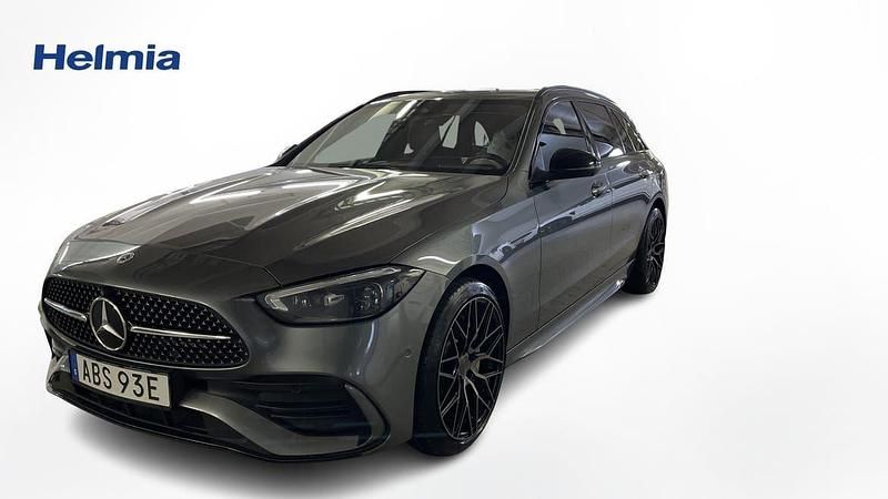 Grå Begagnad 2021 Mercedes C300e AMG line Kombi | 394 900 kr - Bild 1/4