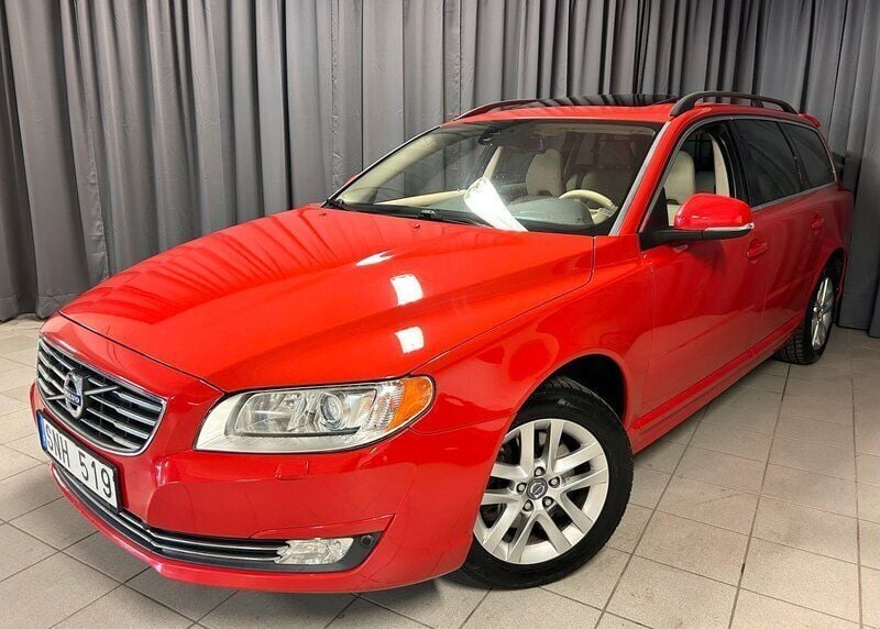 Röd Begagnad 2014 Volvo V70 Momentum Kombi | 119 900 kr (Marknadspris) - Bild 1/4