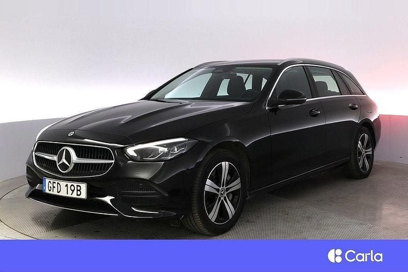 Svart Begagnad 2023 Mercedes C300e Avantgarde Kombi | 419 900 kr - Bild 1/4