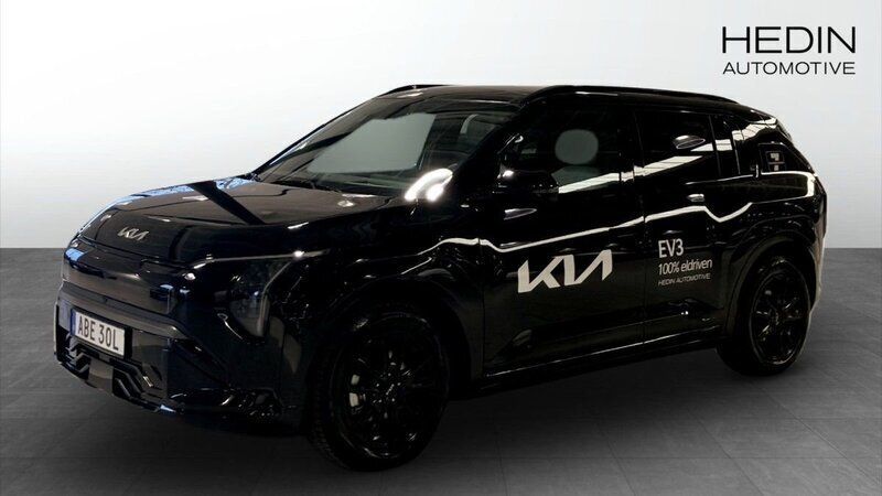 Svart (black) Begagnad 2025 Kia EV3 GT-Line SUV | 519 900 kr (Marknadspris) - Bild 1/4