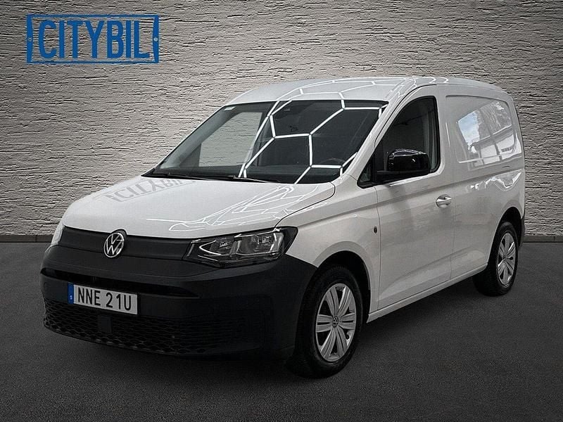 Vit Begagnad 2021 VW Caddy Minibuss | 239 900 kr (Superpris) - Bild 1/4