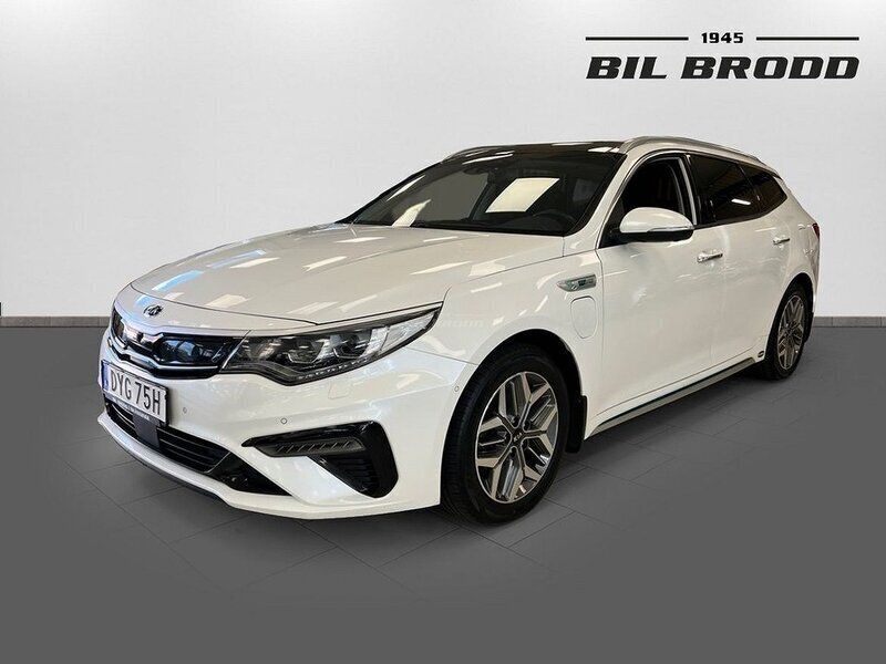 Vit Begagnad 2019 Kia Optima Hybrid 2 Sedan | 219 900 kr (Dyr) - Bild 1/4