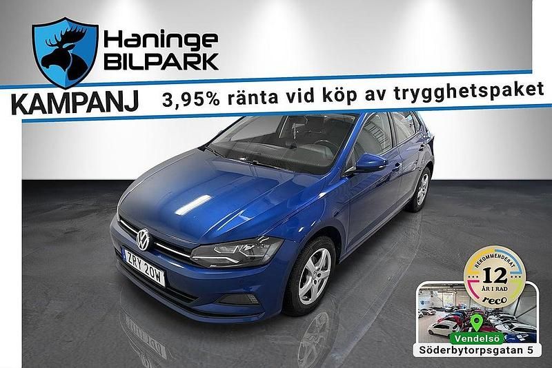 Blå Begagnad 2019 VW Polo Halvkombi | 139 995 kr (Marknadspris) - Bild 1/2