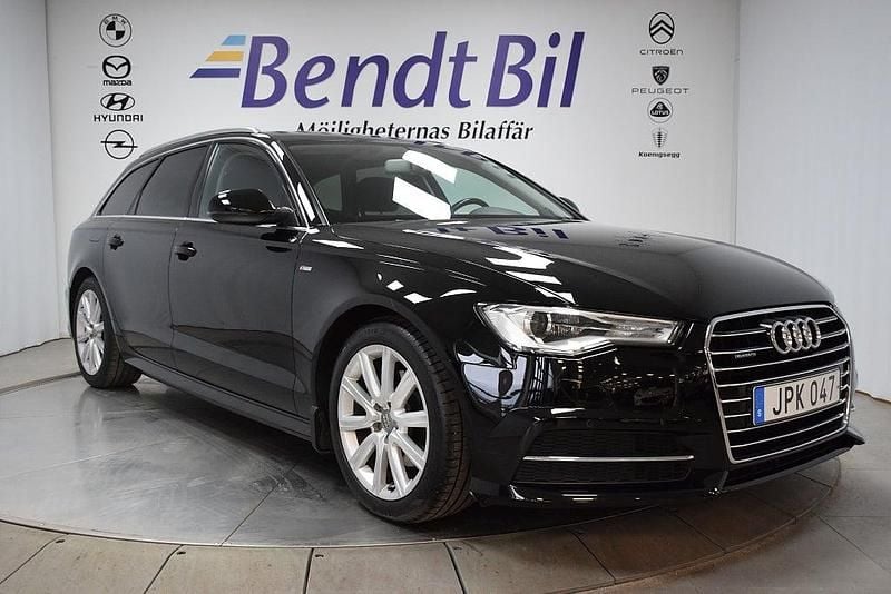 Svart Begagnad 2016 Audi A6 Ambition Kombi | 189 500 kr (Marknadspris) - Bild 1/3