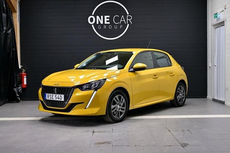 Gul Begagnad 2020 Peugeot 208 Active Halvkombi | 174 600 kr (Lite dyr) - Bild 1/4