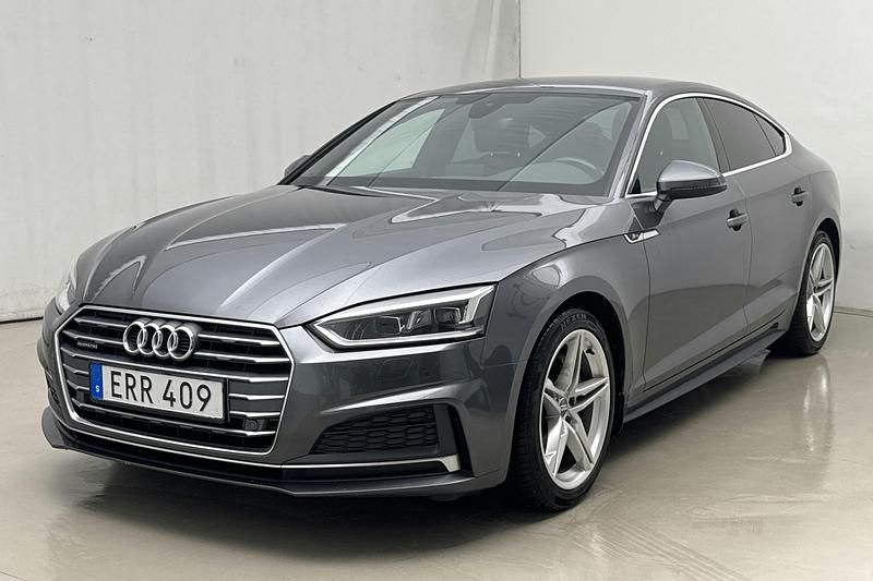 Grå Begagnad 2018 Audi A5 Sportback S-Line | 254 800 kr (Marknadspris) - Bild 1/4