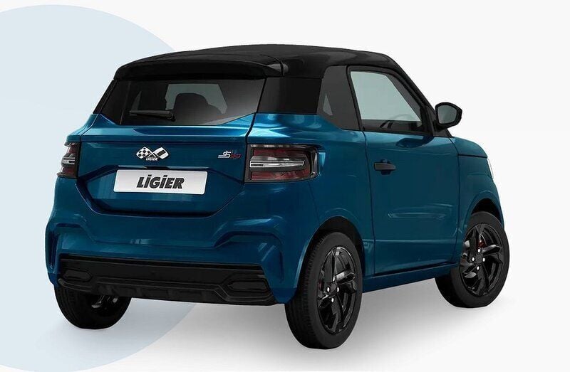 Ny Ligier JS50 2025 Blue, röd, green, black, white, gray. Halvkombi