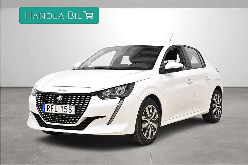 Vit Begagnad 2020 Peugeot 208 Active Halvkombi | 124 700 kr (Marknadspris) - Bild 1/4