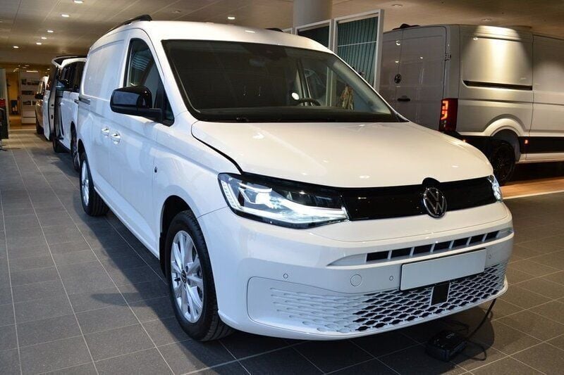 Vit Ny 2025 VW Caddy Maxi Minibuss | 436 900 kr (Bra pris) - Bild 1/4
