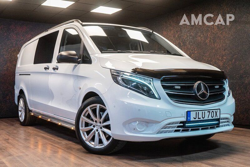 Vit Begagnad 2021 Mercedes Vito Minibuss | 459 500 kr (Marknadspris) - Bild 1/4