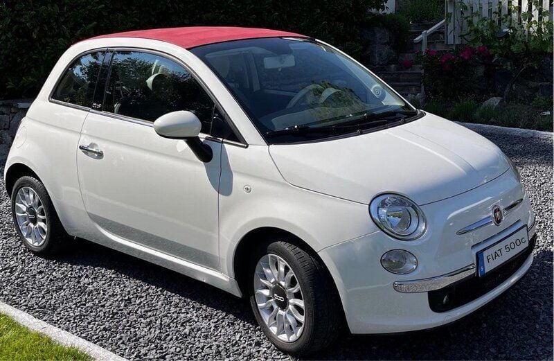 Vit Begagnad 2014 Fiat 500C Lounge Cab | 81 500 kr (Marknadspris) - Bild 1/4