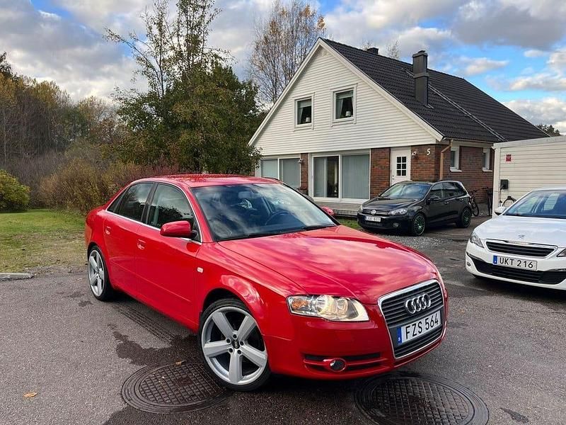 Röd Begagnad 2008 Audi A4 Sedan | 49 900 kr (Bra pris) - Bild 1/4