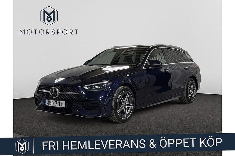 Begagnad Mercedes C300e AMG line 204 HK (150 kW) 2022 Mörkblå Kombi