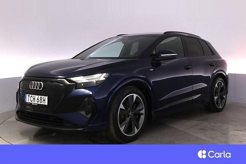 Blå Begagnad 2022 Audi Q4 e-tron S-Line SUV | 399 900 kr (Bra pris) - Bild 1/4