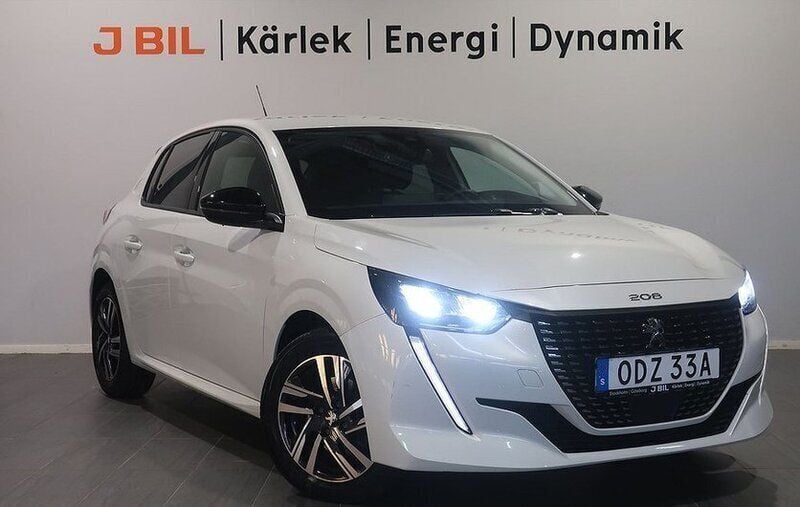 Vit Begagnad 2022 Peugeot 208 Allure Halvkombi | 169 900 kr (Lite dyr) - Bild 1/4