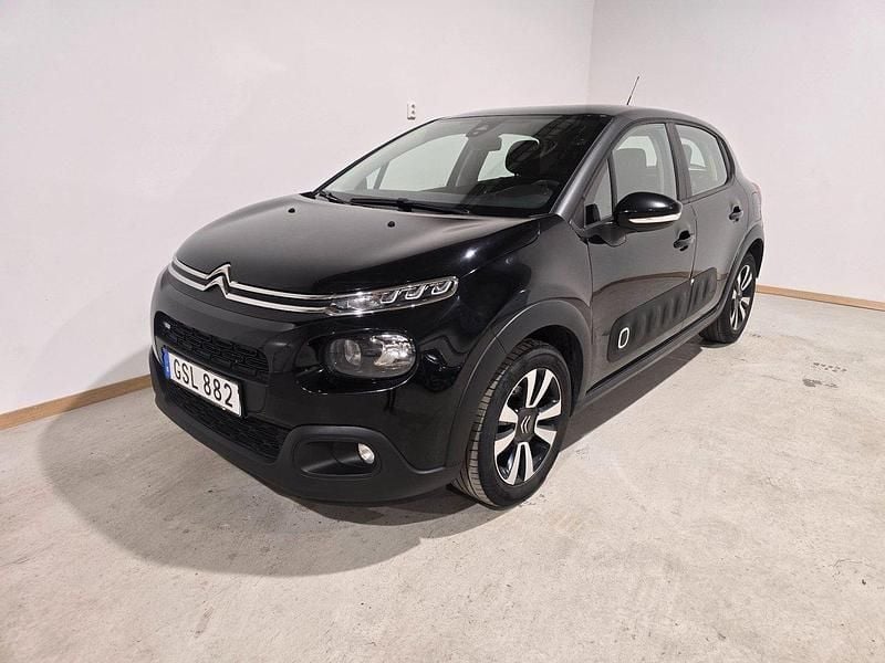 Svart Begagnad 2018 Citroën C3 Halvkombi | 59 500 kr (Bra pris) - Bild 1/4