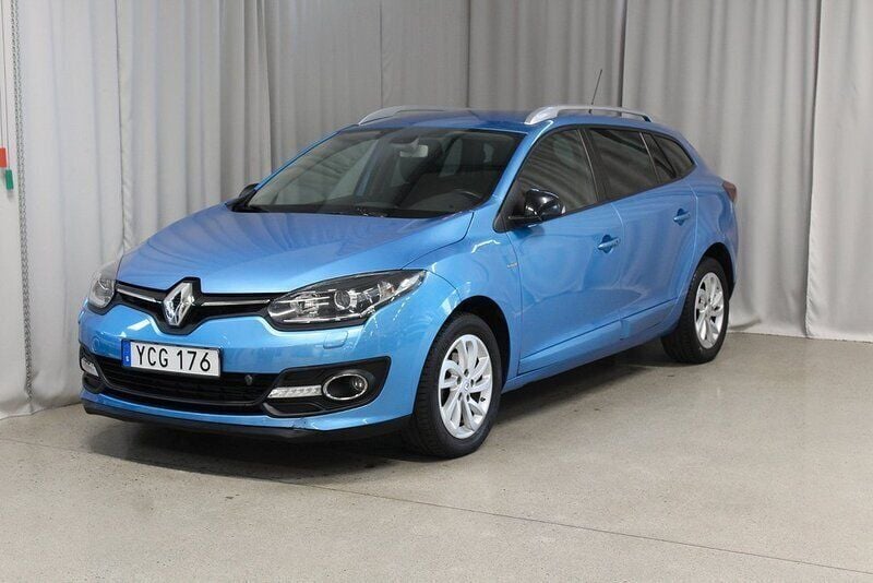 Mörkblå (blå) Begagnad 2016 Renault Mégane GrandTour LIMITED Kombi | 104 900 kr (Marknadspris) - Bild 1/4