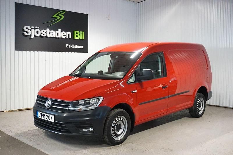 Röd Begagnad 2020 VW Caddy Maxi Minibuss | 227 900 kr (Bra pris) - Bild 1/4